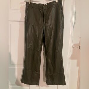 Avec les filles Women’s Olive Green Vegan Leather Pants